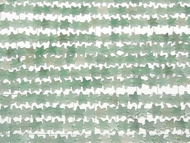 [Video] Green Aventurine Star 6x6mm 1strand beads (approx. 14 inches/35 cm)
