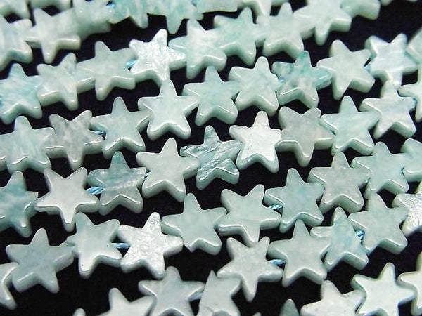 [Video] Mozambique Amazonite AA Star 6x6mm 1strand beads (approx. 15 inches/36 cm)