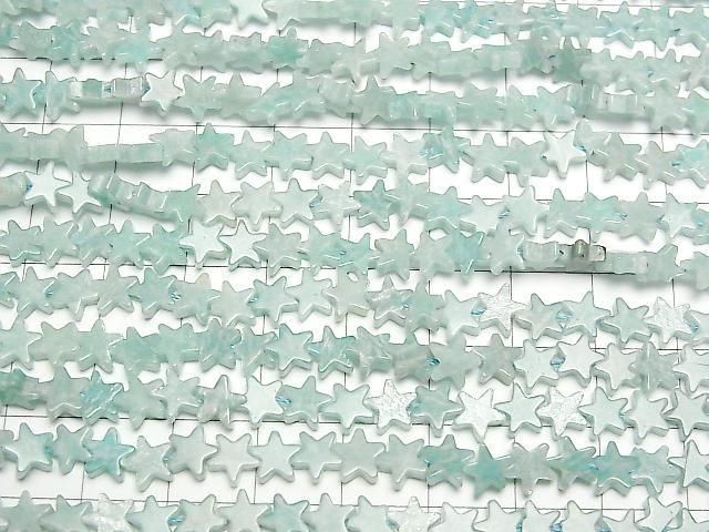 [Video] Mozambique Amazonite AA Star 6x6mm 1strand beads (approx. 15 inches/36 cm)