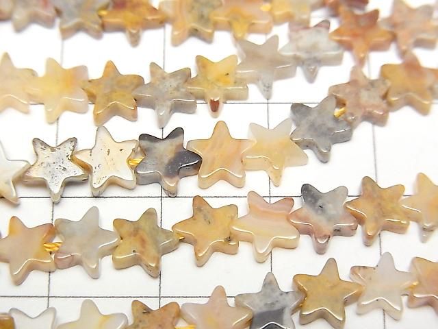 [Video] Crazy Lace Agate Star 6x6mm 1strand beads (aprx.15inch/36cm)