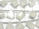 [Video] White Moonstone AA++ Fancy Shape Cut 1 strand beads (14pcs)