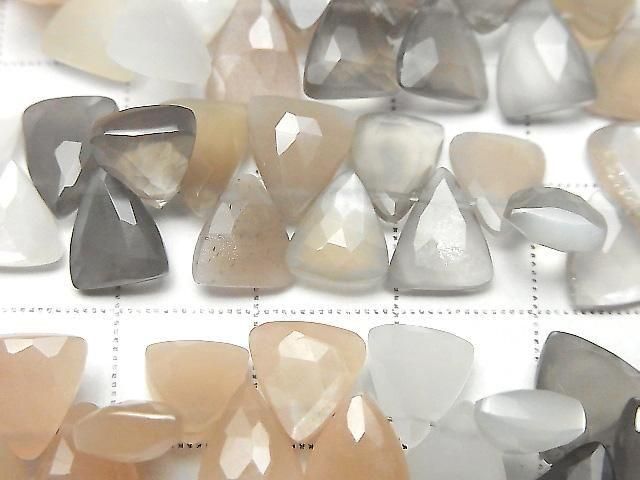 [Video] Multicolor Moonstone AA++ Triangle Cut Half or 1strand beads (approx. 7 inches/17 cm)