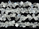 [Video] Rainbow Moonstone AA++ Rough Slice Faceted Half or 1 strand beads (approx. 6 inches/15 cm)