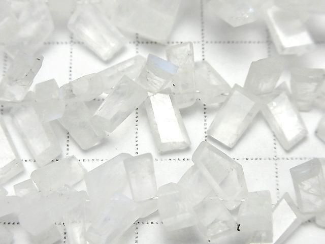 [Video] Rainbow Moonstone AA++ Rough Slice Faceted Half or 1 strand beads (approx. 6 inches/15 cm)