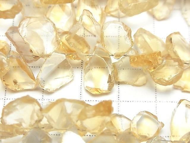 [Video]Citrine AA++ Rough Slice Faceted half or 1strand beads (aprx.7inch/18cm)
