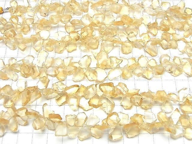 [Video]Citrine AA++ Rough Slice Faceted half or 1strand beads (aprx.7inch/18cm)