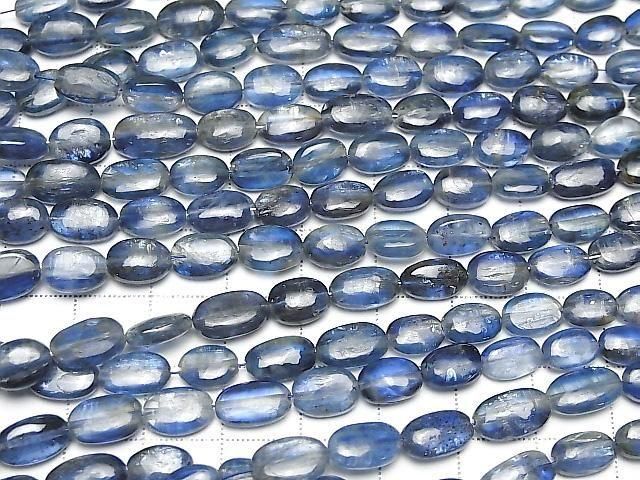 [Video] Kyanite AA Oval half or 1 strand beads (approx. 13 inches/32 cm)