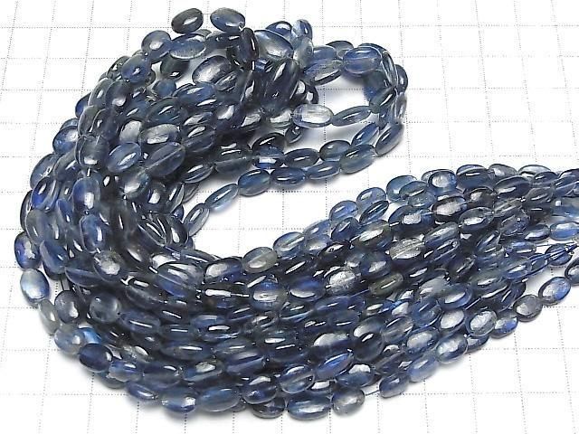 [Video] Kyanite AA Oval half or 1 strand beads (approx. 13 inches/32 cm)