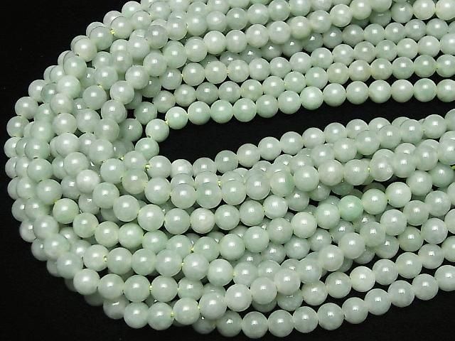 [Video] Burmese Jadeite AAA- Round 8mm [2mm Hole] Half or 1strand beads (approx. 15 inches/38 cm)