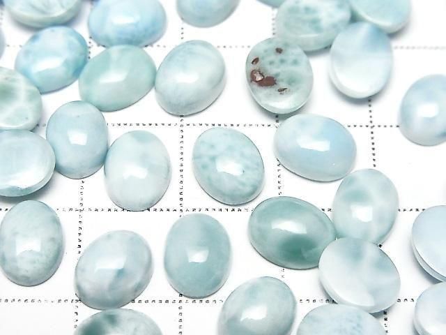 [Video]Larimar Pectolite AA++ Oval Cabochon 9x7mm 3pcs