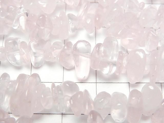 [Video] Rose Quartz AA++ Chips (Small Nugget) 1strand beads (approx. 30 inches/76 cm)