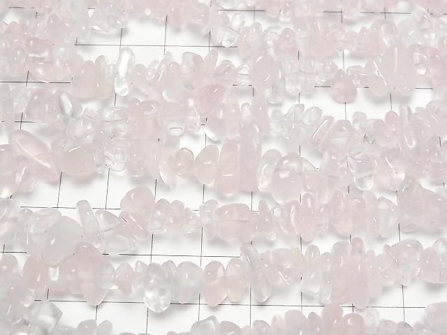 [Video] Rose Quartz AA++ Chips (Small Nugget) 1strand beads (approx. 30 inches/76 cm)