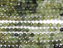 [Video] High Quality! Green Tourmaline AA+ Faceted Round 2.5mm 1strand beads (approx. 15 inches/37 cm)