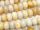 [Video]Fossil Coral Rondelle 10x10x6mm 1strand beads (aprx.15inch/36cm)