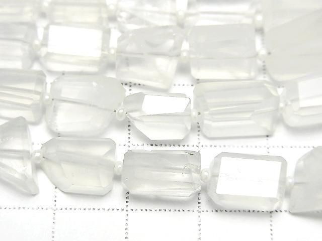 [Video] Brazilian Ice Quartz AA Faceted Nugget 1strand beads (approx. 11 inches/28 cm)