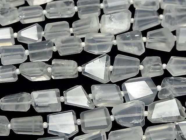 [Video] Brazilian Ice Quartz AA Faceted Nugget 1strand beads (approx. 11 inches/28 cm)