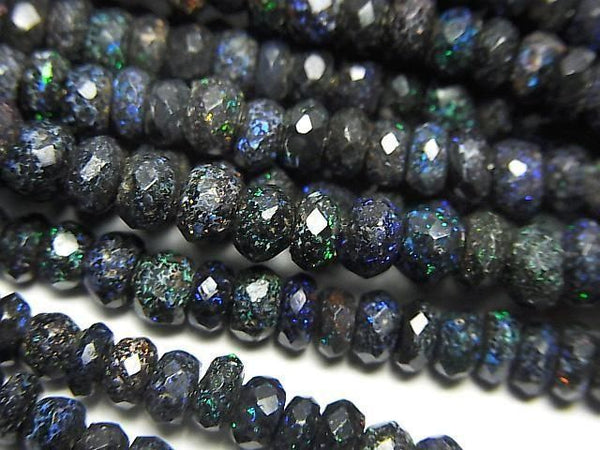 [Video] Matrix Opal AA++ Faceted Button Rondelle Half or 1 strand beads (approx. 15 inches/38 cm)