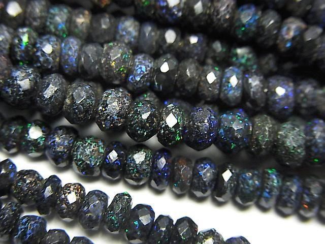 [Video] Matrix Opal AA++ Faceted Button Rondelle Half or 1 strand beads (approx. 15 inches/38 cm)