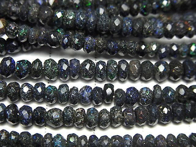 [Video] Matrix Opal AA++ Faceted Button Rondelle Half or 1 strand beads (approx. 15 inches/38 cm)