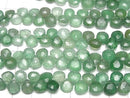 [Video] Green Aventurine AA++ Chestnut Faceted Briolette half or 1strand beads (approx. 7 inches/18 cm)