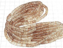 [Video] High Quality Brown Topaz AAA- Rondelle (Heishi) Half or 1 strand beads (approx. 15 inches/36 cm)