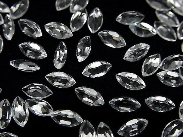 [Video] High Quality White Topaz AAA Loose Stone Marquise Faceted 6x3mm 10pcs