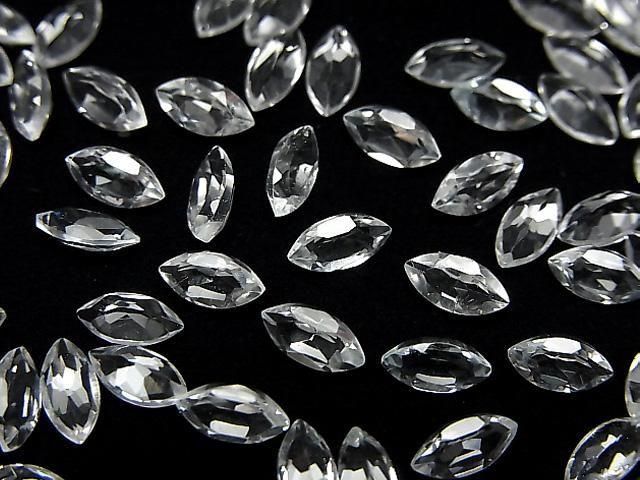[Video] High Quality White Topaz AAA Loose Stone Marquise Faceted 6x3mm 10pcs