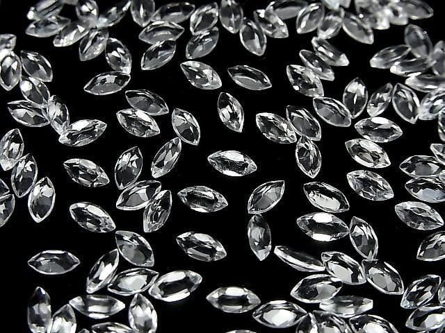 [Video] High Quality White Topaz AAA Loose Stone Marquise Faceted 6x3mm 10pcs