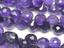 [Video] Amethyst AA++ Onion Faceted Briolette half or 1 strand beads (approx. 7 inches/18 cm)