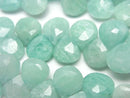 [Video]Amazonite AA++ Chestnut Faceted Briolette half or 1strand beads (aprx.7inch/17cm)