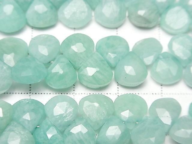 [Video]Amazonite AA++ Chestnut Faceted Briolette half or 1strand beads (aprx.7inch/17cm)