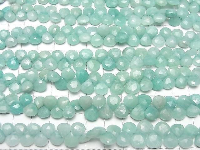 [Video]Amazonite AA++ Chestnut Faceted Briolette half or 1strand beads (aprx.7inch/17cm)