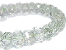 [Video][One of a kind] High Quality Green Amethyst AAA Faceted Nugget Bracelet NO.1