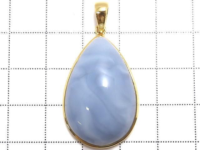 [Video][One of a kind] Blue Opal AAA- Pendant 18KGP NO.30