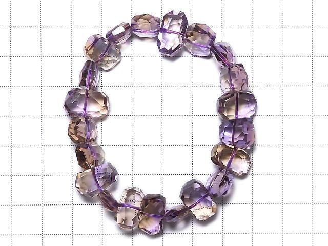 [Video][One of a kind] High Quality Ametrine AAA Faceted Nugget Bracelet NO.2