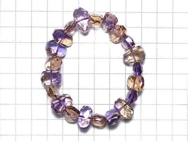 [Video][One of a kind] High Quality Ametrine AAA Faceted Nugget Bracelet NO.3