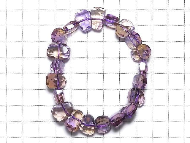 [Video][One of a kind] High Quality Ametrine AAA Faceted Nugget Bracelet NO.5
