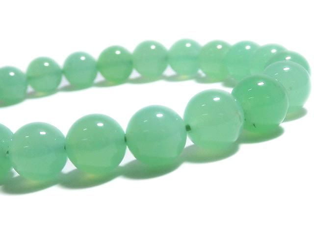 [Video][One of a kind] Chrysoprase AAA- Round 8mm Bracelet NO.1