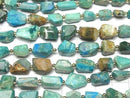[Video] Peruvian Blue Opal Faceted Nugget 1strand beads (approx. 7 inches/18 cm)