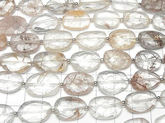 [Video]Copper Rutilated Quartz AA Faceted Nugget 1strand beads (aprx.9inch/22cm)
