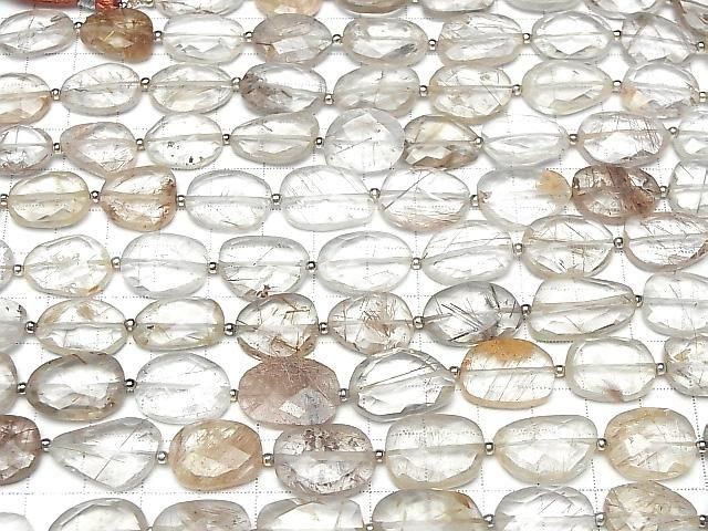 [Video]Copper Rutilated Quartz AA Faceted Nugget 1strand beads (aprx.9inch/22cm)