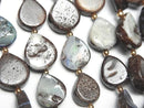 [Video] Boulder Opal Vertical Hole Pear Shape 1strand beads (15 pcs)