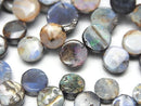 [Video] Boulder Opal Flat Coin 1strand beads (29 pcs)