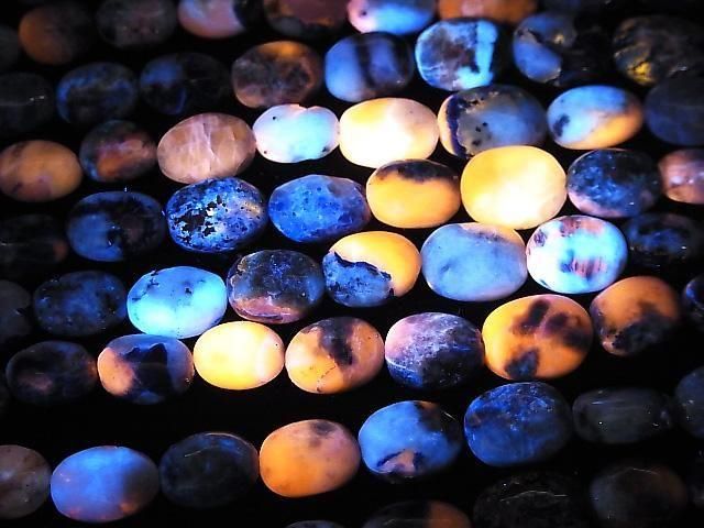 [Video] Afghanite Oval Half or 1strand beads (approx. 7 inches/17 cm)