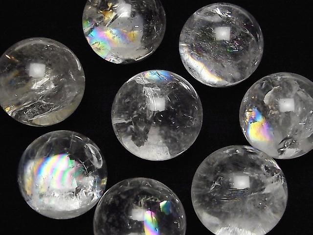 [Video] Iris Quartz (Rainbow Quartz) AA++ Sphere, Round 35mm-40mm 1pc