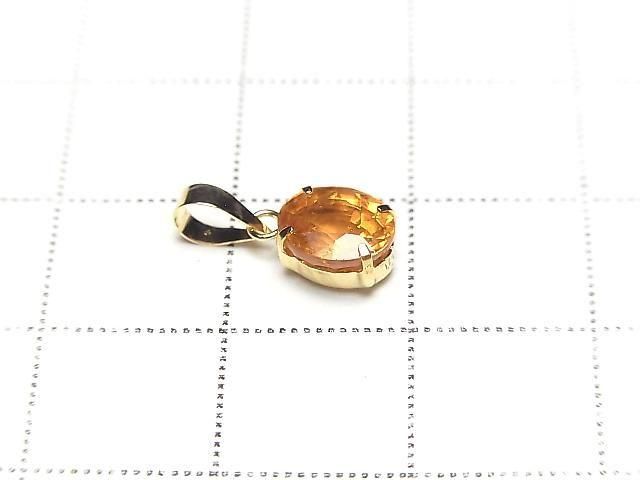 [Video][Japan]High Quality Spessartite Garnet AAA Oval Faceted 7x5mm Pendant [18K Yellow Gold] 1pc