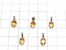 [Video][Japan]High Quality Spessartite Garnet AAA Oval Faceted 7x5mm Pendant [18K Yellow Gold] 1pc