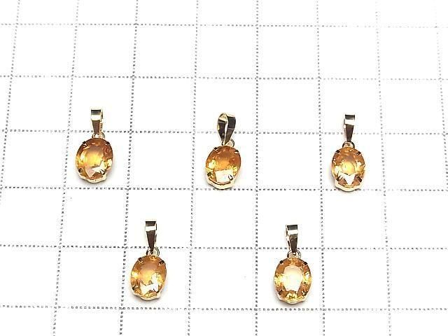 [Video][Japan]High Quality Spessartite Garnet AAA Oval Faceted 7x5mm Pendant [18K Yellow Gold] 1pc