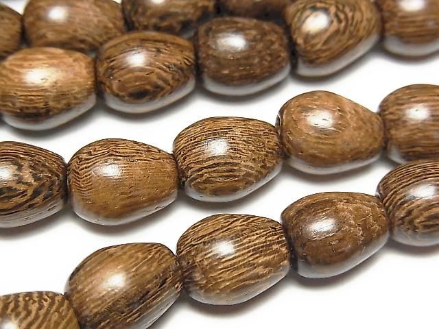 Wood Beads  Vertical Hole Drop 12x9x9mm 1strand beads (aprx.15inch/38cm)