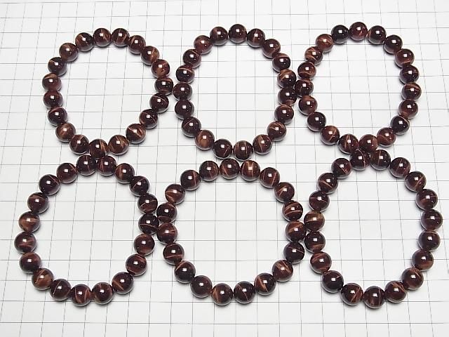 [Video] Red Tiger's Eye AAA Round 10mm Bracelet